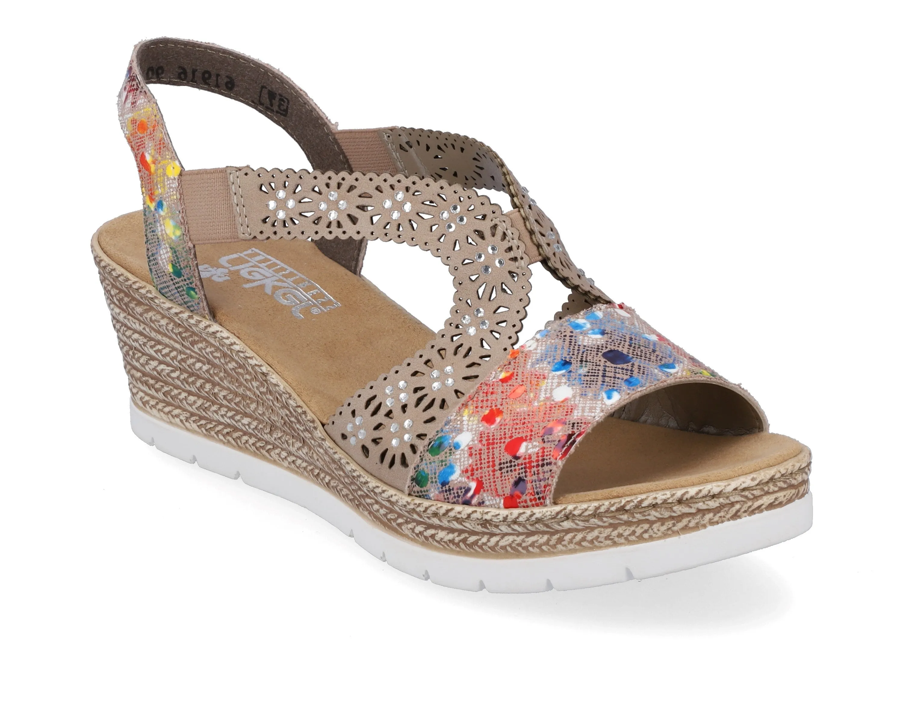 Rieker Ladies Wedge Slip on Sandal 61916-90