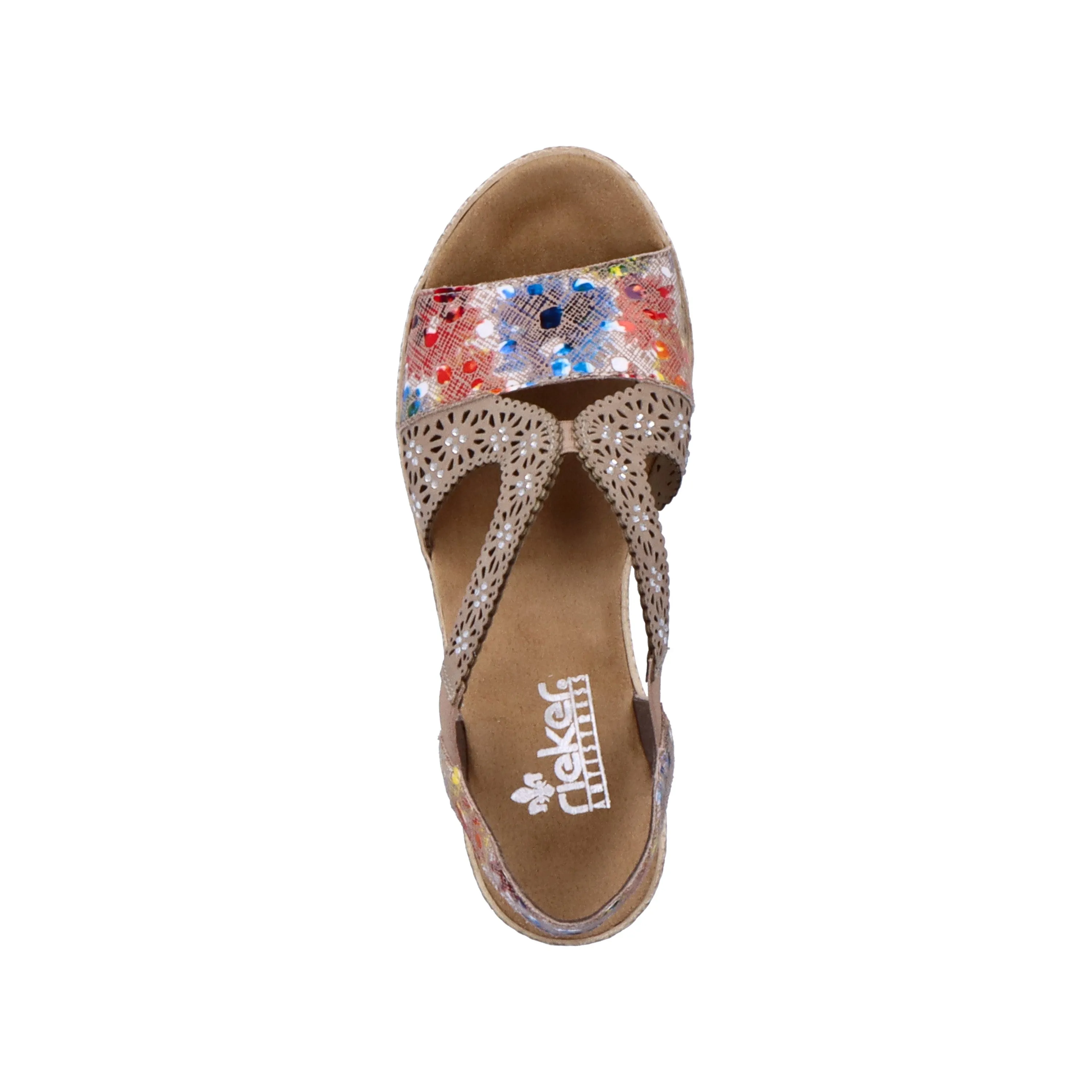 Rieker Ladies Wedge Slip on Sandal 61916-90