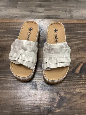 Rieker V8763-60 Beige Slip On Sandal