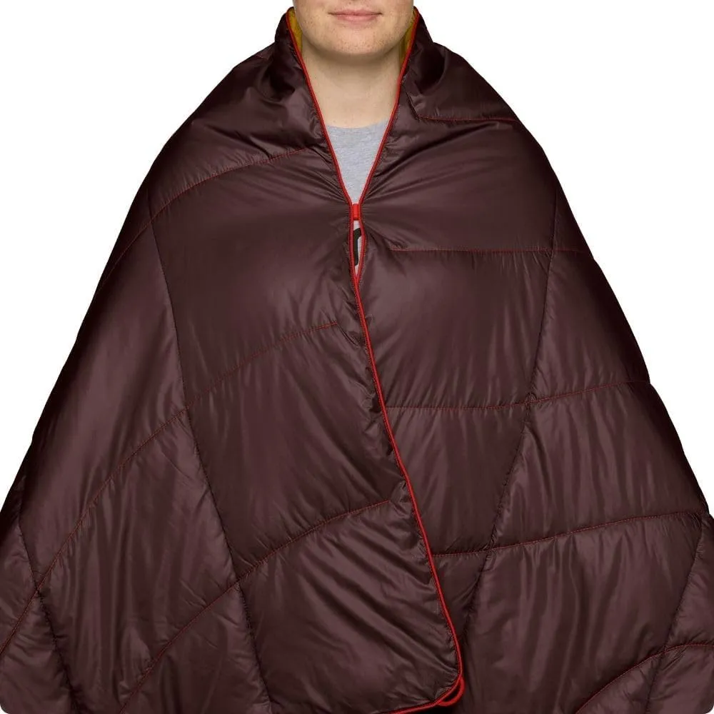 Rumpl Backcountry Puffy Blanket - Packing Comfort Into Uncomfortable Places, 100% Recycled Polyester Insulation, Lightweight, Packable, Water Resistant, 52" x 75", Deepwater