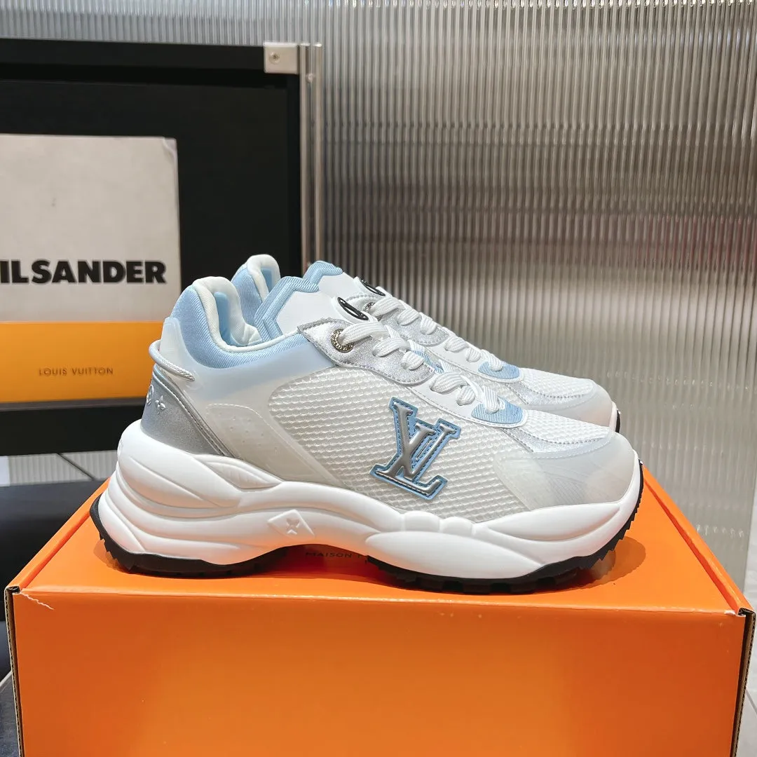Run Fabric Blue Polyester Louis Express worldwide 55 Sneaker Vuitton Mesh Light Tailored options 50mm White
