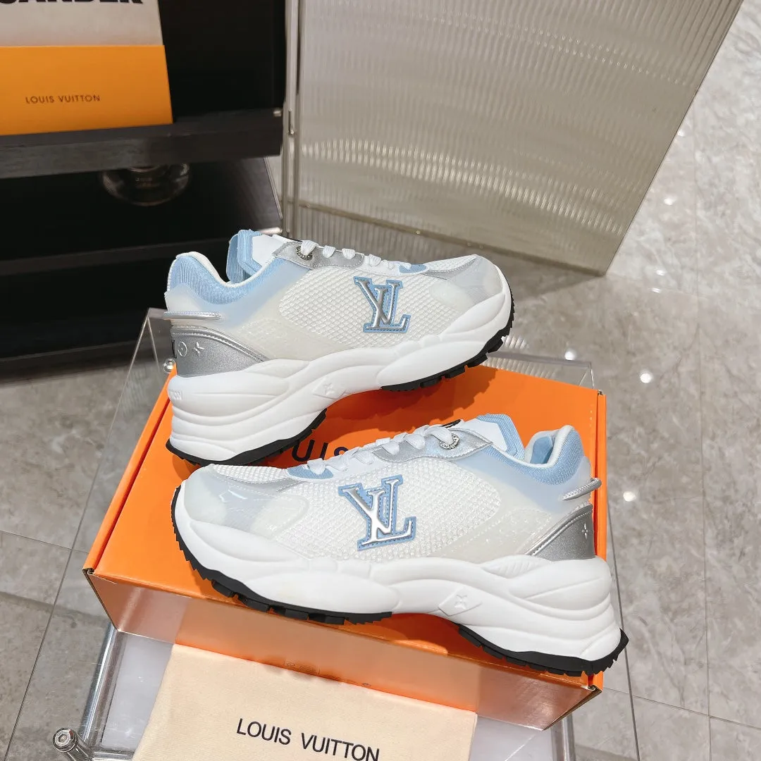 Run Fabric Blue Polyester Louis Express worldwide 55 Sneaker Vuitton Mesh Light Tailored options 50mm White