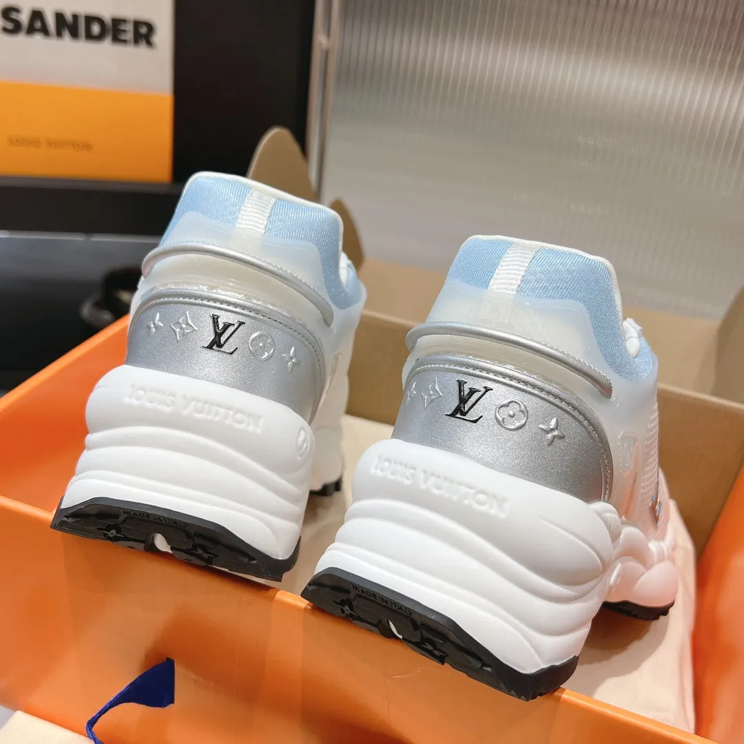Run Fabric Blue Polyester Louis Express worldwide 55 Sneaker Vuitton Mesh Light Tailored options 50mm White