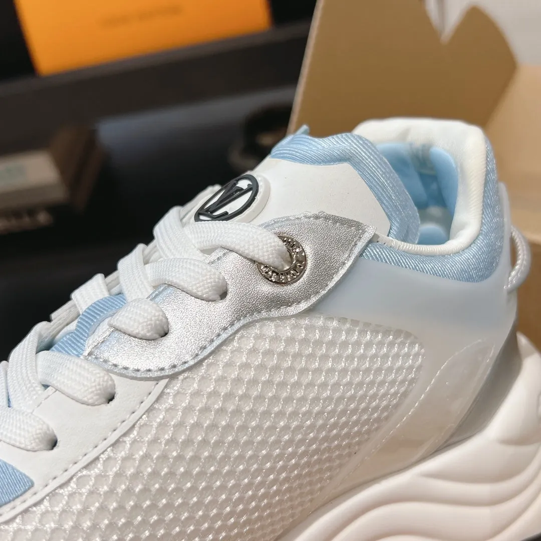 Run Fabric Blue Polyester Louis Express worldwide 55 Sneaker Vuitton Mesh Light Tailored options 50mm White