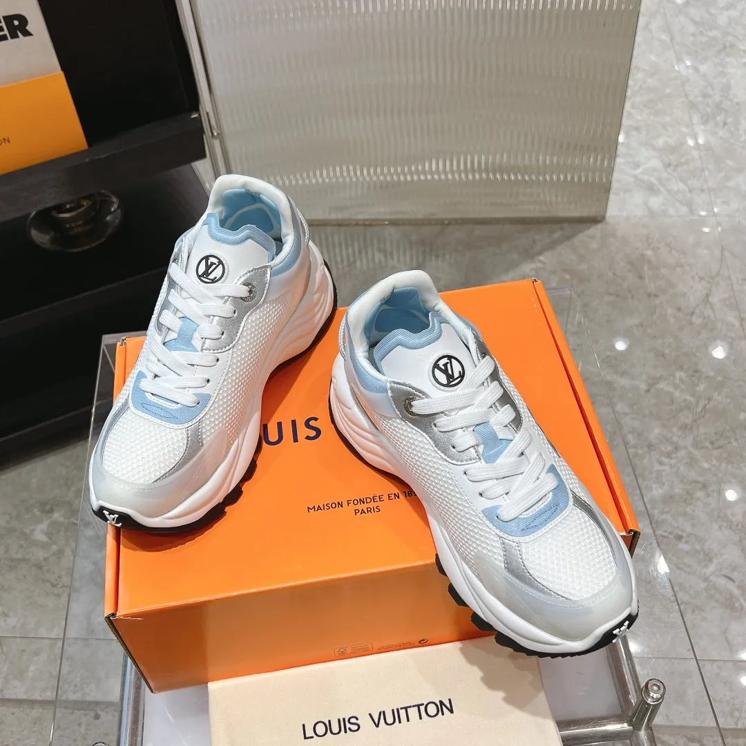 Run Fabric Blue Polyester Louis Express worldwide 55 Sneaker Vuitton Mesh Light Tailored options 50mm White