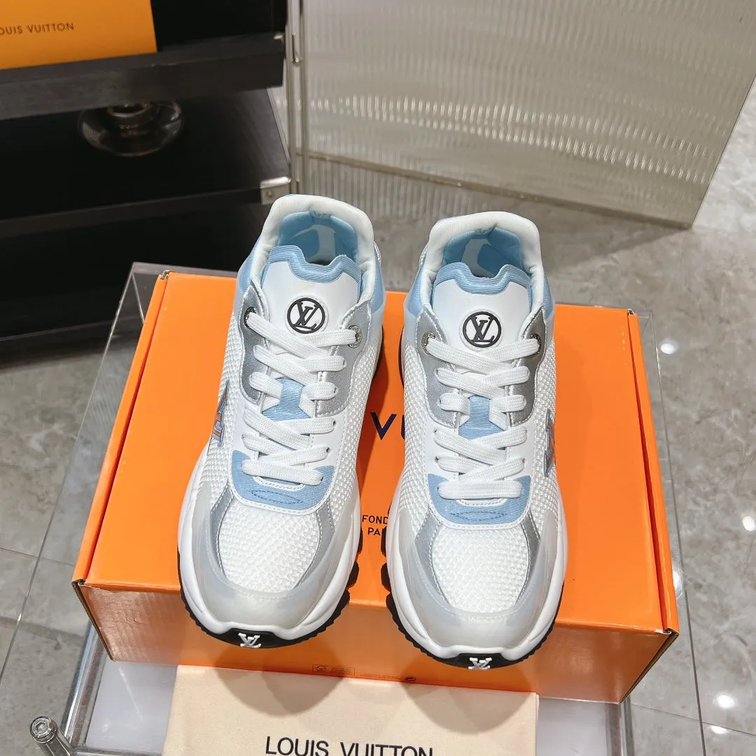 Run Fabric Blue Polyester Louis Express worldwide 55 Sneaker Vuitton Mesh Light Tailored options 50mm White