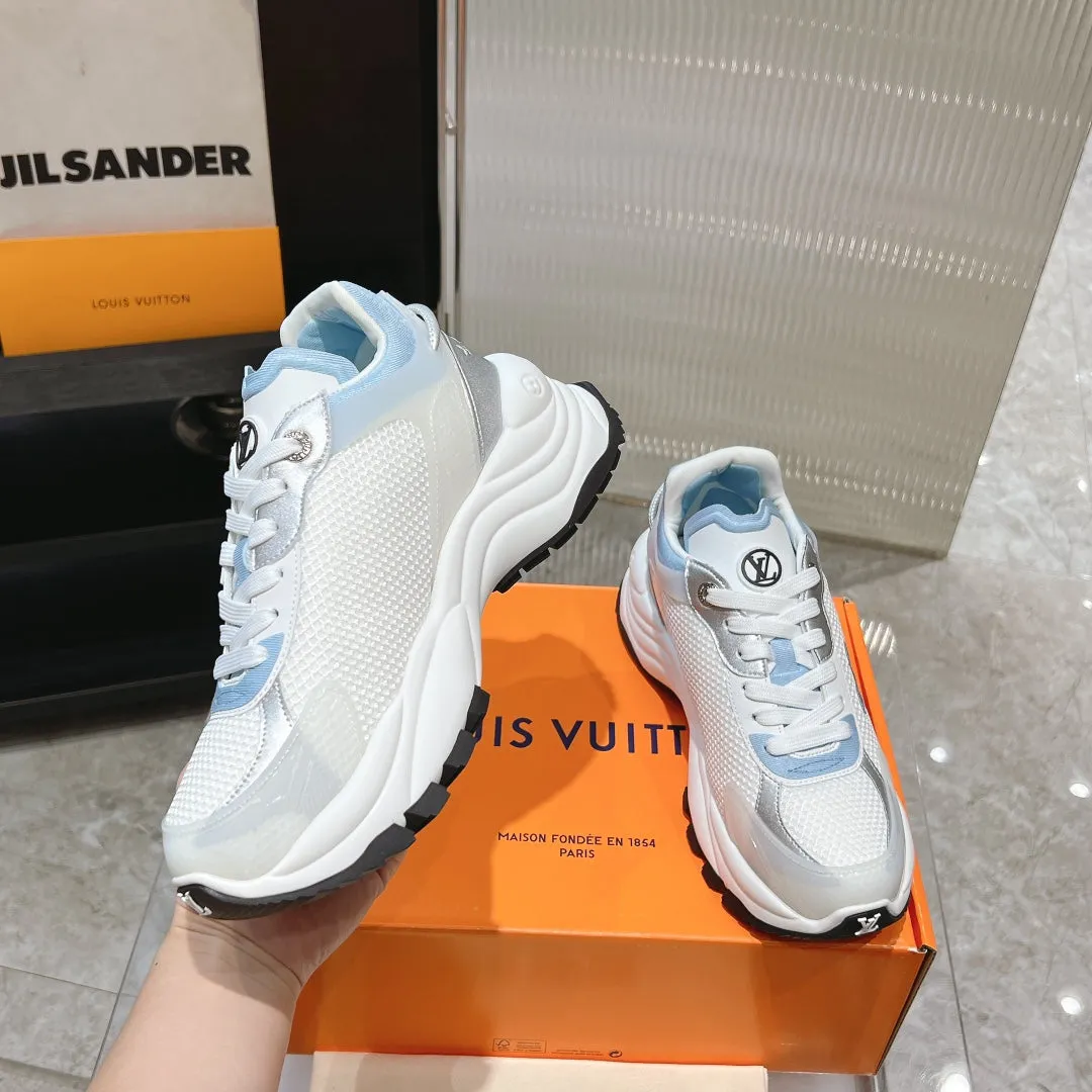 Run Fabric Blue Polyester Louis Express worldwide 55 Sneaker Vuitton Mesh Light Tailored options 50mm White