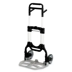 Safco® Stow-Away Heavy-Duty Hand Truck, 500 Lb Capacity, 23 X 24 X 50, Aluminum