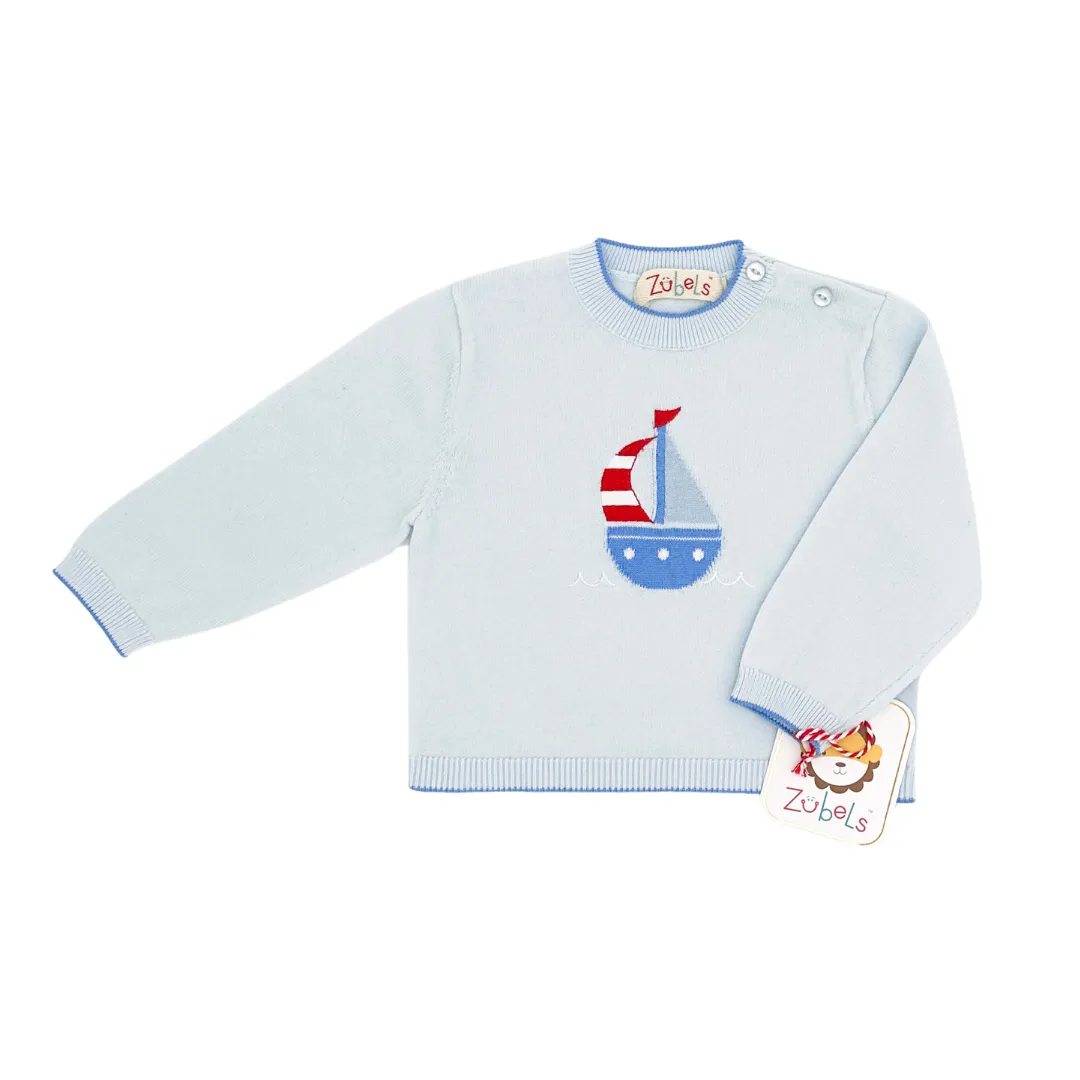 Sailboat Lightweight Knit Sweater