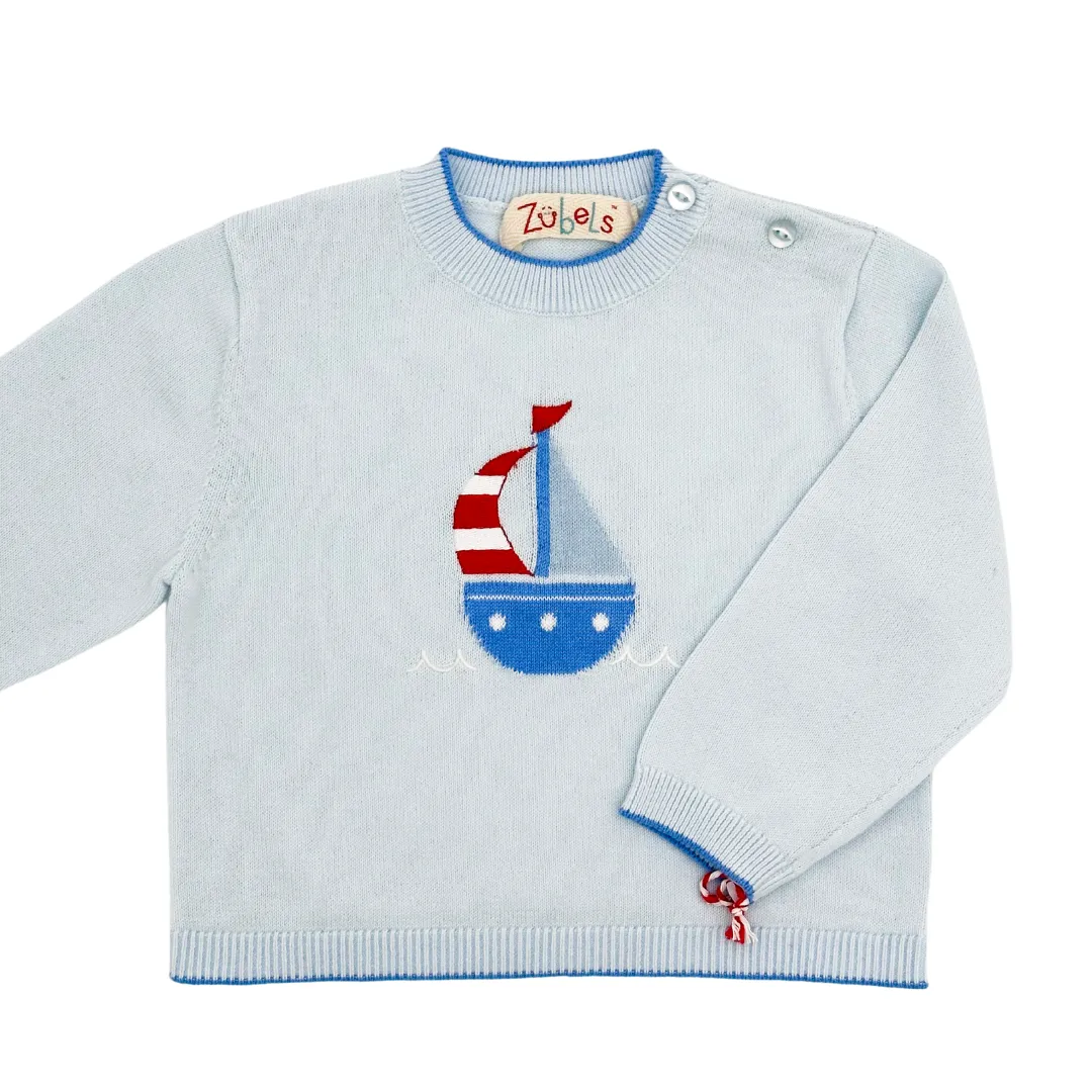 Sailboat Lightweight Knit Sweater