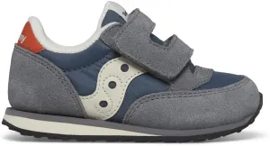 Saucony Jazz Hook & Loop Sneaker (Toddler/Little Kid), Grey/Blue/Orange, 10 US Unisex
