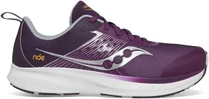 Saucony Ride Kidz Sneaker, Plum/White, 1.5 US Unisex Big Kid