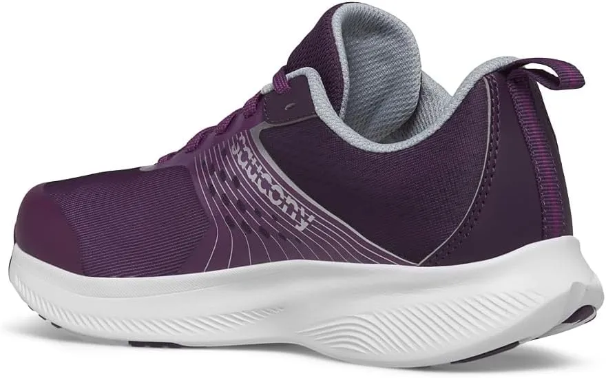 Saucony Ride Kidz Sneaker, Plum/White, 1.5 US Unisex Big Kid
