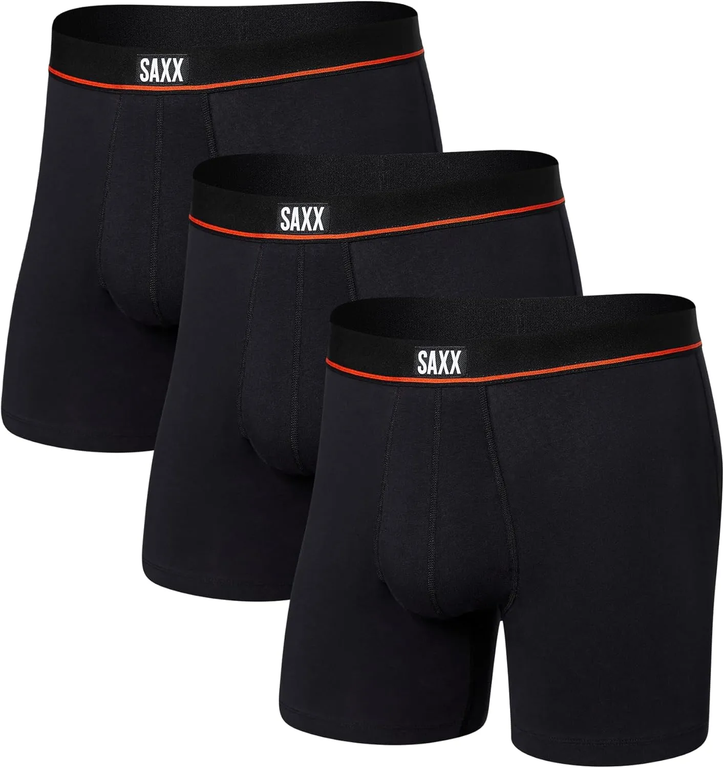 SAXX Underwear Co. Men's Non-Stop Stretch Cotton Boxer Brief Fly 3-Pack