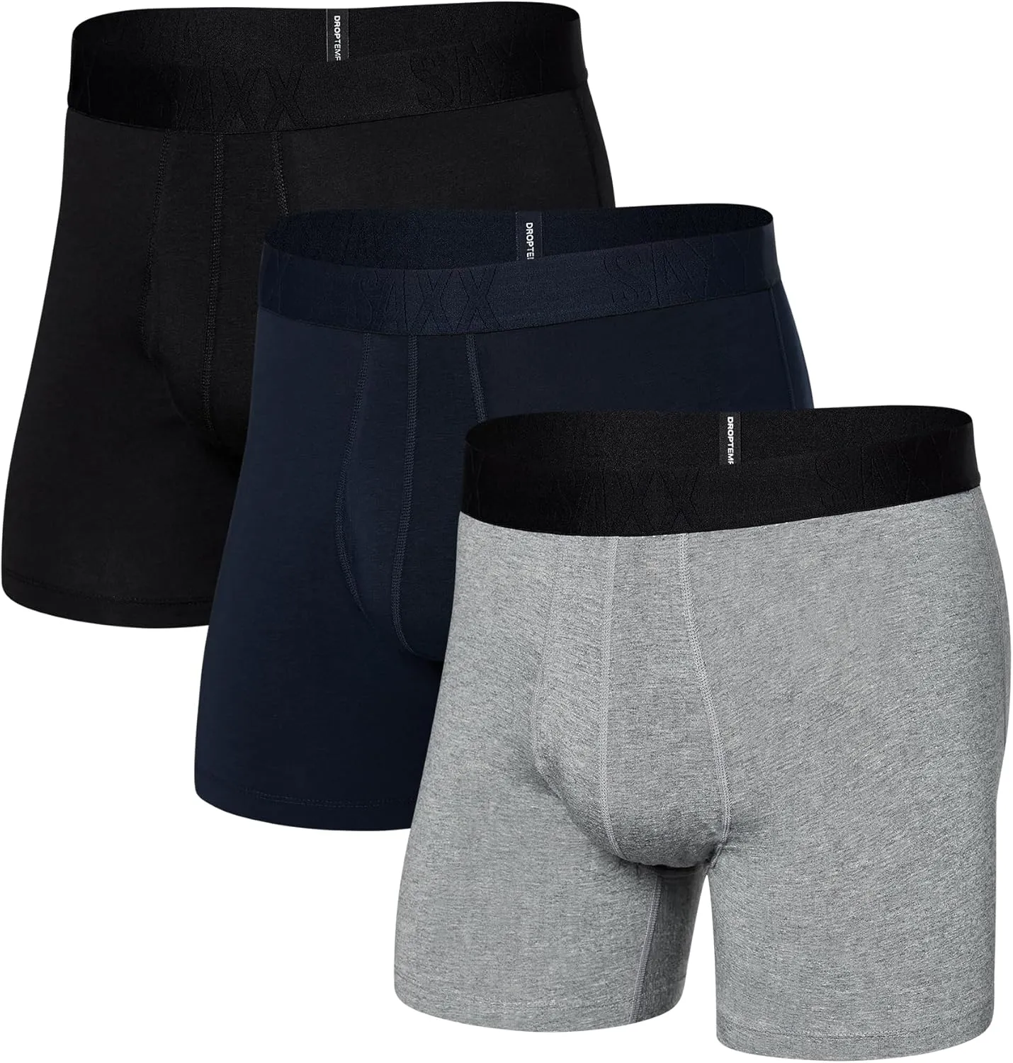 SAXX Underwear Co. Men's Underwear with Pouch Droptemp Cooling Cotton Boxer Brief 3Pk