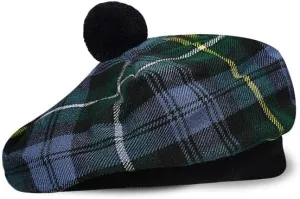 Scottish Traditional Tam o' Shatner Acrylic Wool Tammy Hat Flat Bonnet Kilt Many Tartans