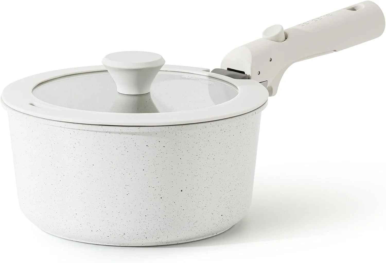 SENSARTE 3 Quart Nonstick Saucepan with Detachable Handle Sauce Pot with Lid, Induction Compatible Sauce Pan Dishwasher and Oven Safe, PFOA Free