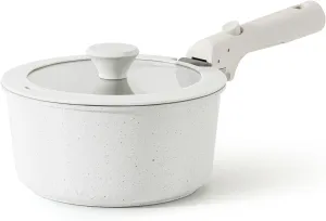 SENSARTE 3 Quart Nonstick Saucepan with Detachable Handle Sauce Pot with Lid, Induction Compatible Sauce Pan Dishwasher and Oven Safe, PFOA Free