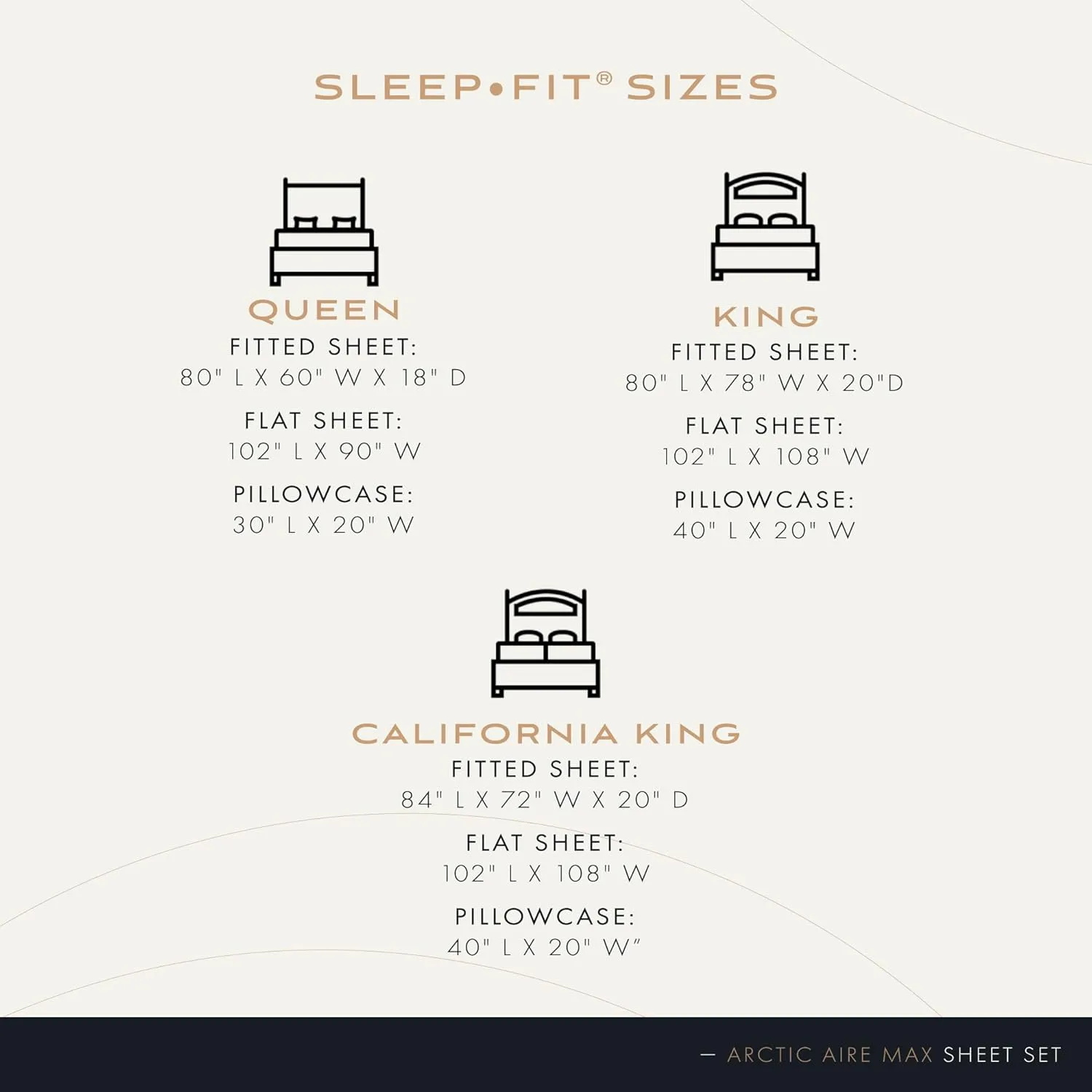 SHEEX Arctic Aire MAX Sheet Set, Ultrasoft Cooling Sheets with 1 Flat Sheet, 1 Fitted Sheet, and 2 Pillowcases, King, Silver