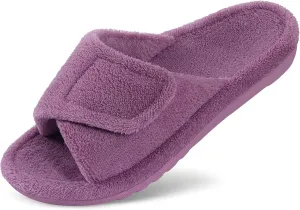 shevalues Orthopedic Slippers for Women with Arch Support Adjustable Open Toe House Shoes for Plantar Fasciitis