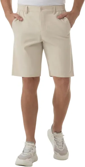 SIX ISLANDS Men's Golf Hybrid Shorts 9 Inch Inseam with Pockets Quick Dry Stretch Flat Front Casual Work Dress Shorts for Men