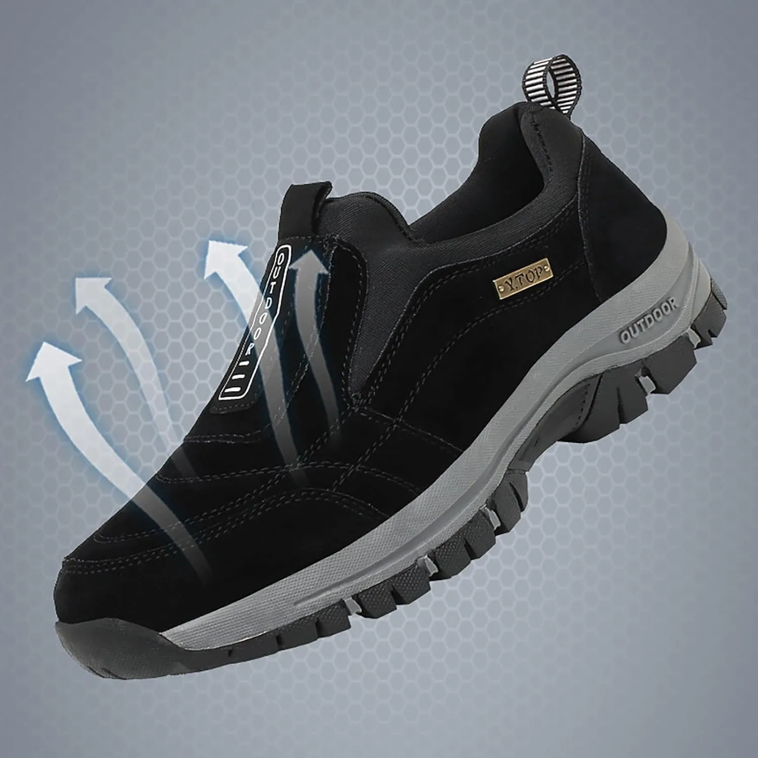Slip on Loafers Men’s Hiking Shoes Lightweight Walking Shoes Comfortable Trekking and Trail Shoes for Outdoor Driving