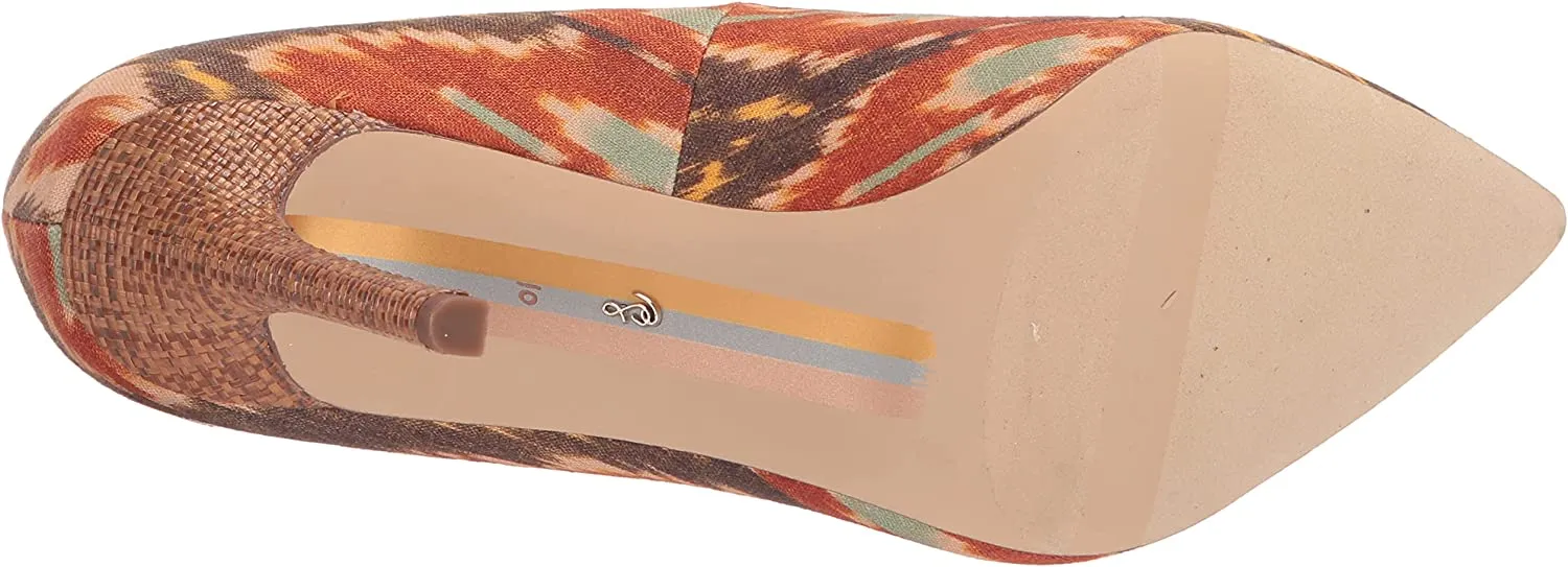 Slip Toe Pointy Hazel Loved by customers Easy-to-use Edelman Sam On Sunset Orange Pumps Heel Stiletto Multi