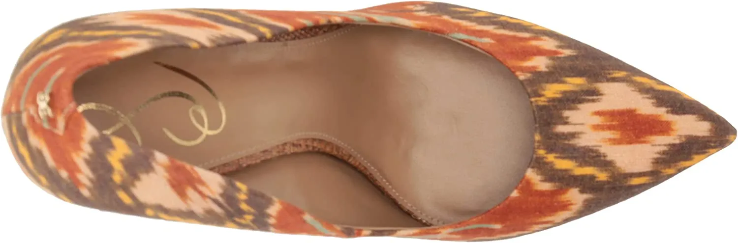 Slip Toe Pointy Hazel Loved by customers Easy-to-use Edelman Sam On Sunset Orange Pumps Heel Stiletto Multi
