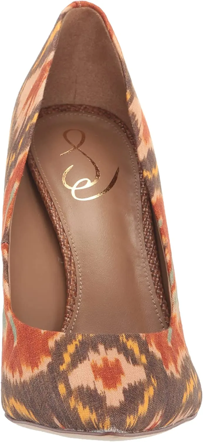 Slip Toe Pointy Hazel Loved by customers Easy-to-use Edelman Sam On Sunset Orange Pumps Heel Stiletto Multi