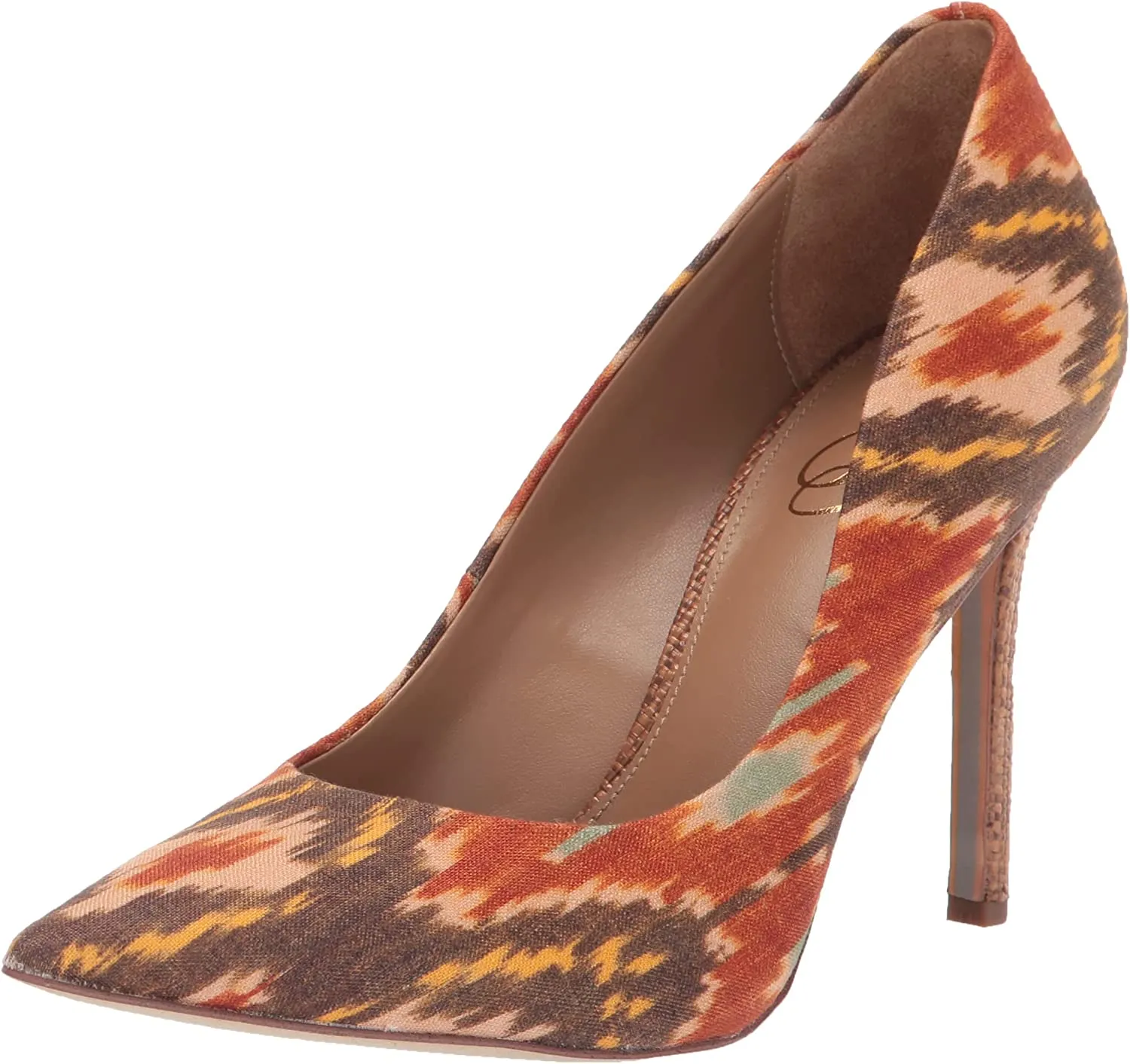 Slip Toe Pointy Hazel Loved by customers Easy-to-use Edelman Sam On Sunset Orange Pumps Heel Stiletto Multi