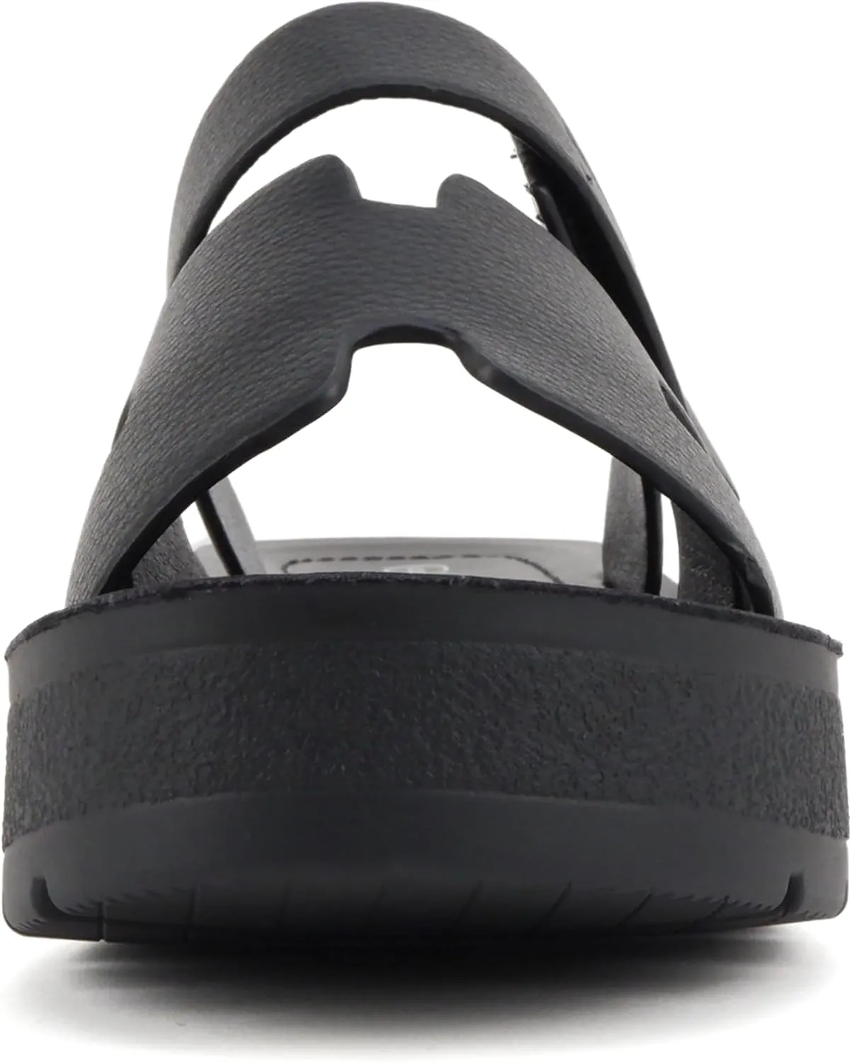 Soda “Tonya” ~ Women Open Round Toe Double Strap Slide On Sandal