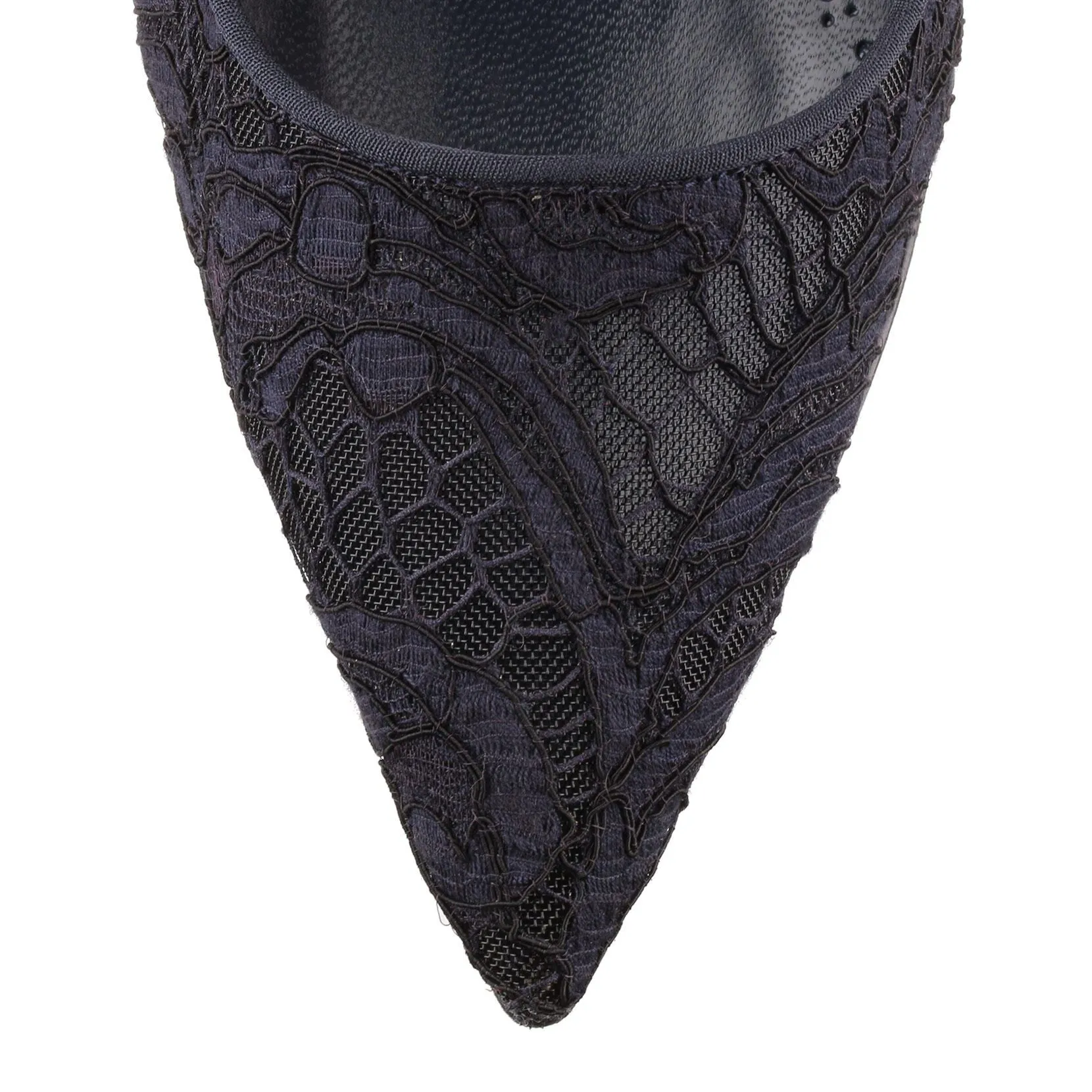 Sophia 90 navy lace pump
