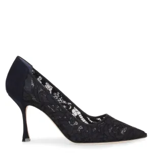Sophia 90 navy lace pump