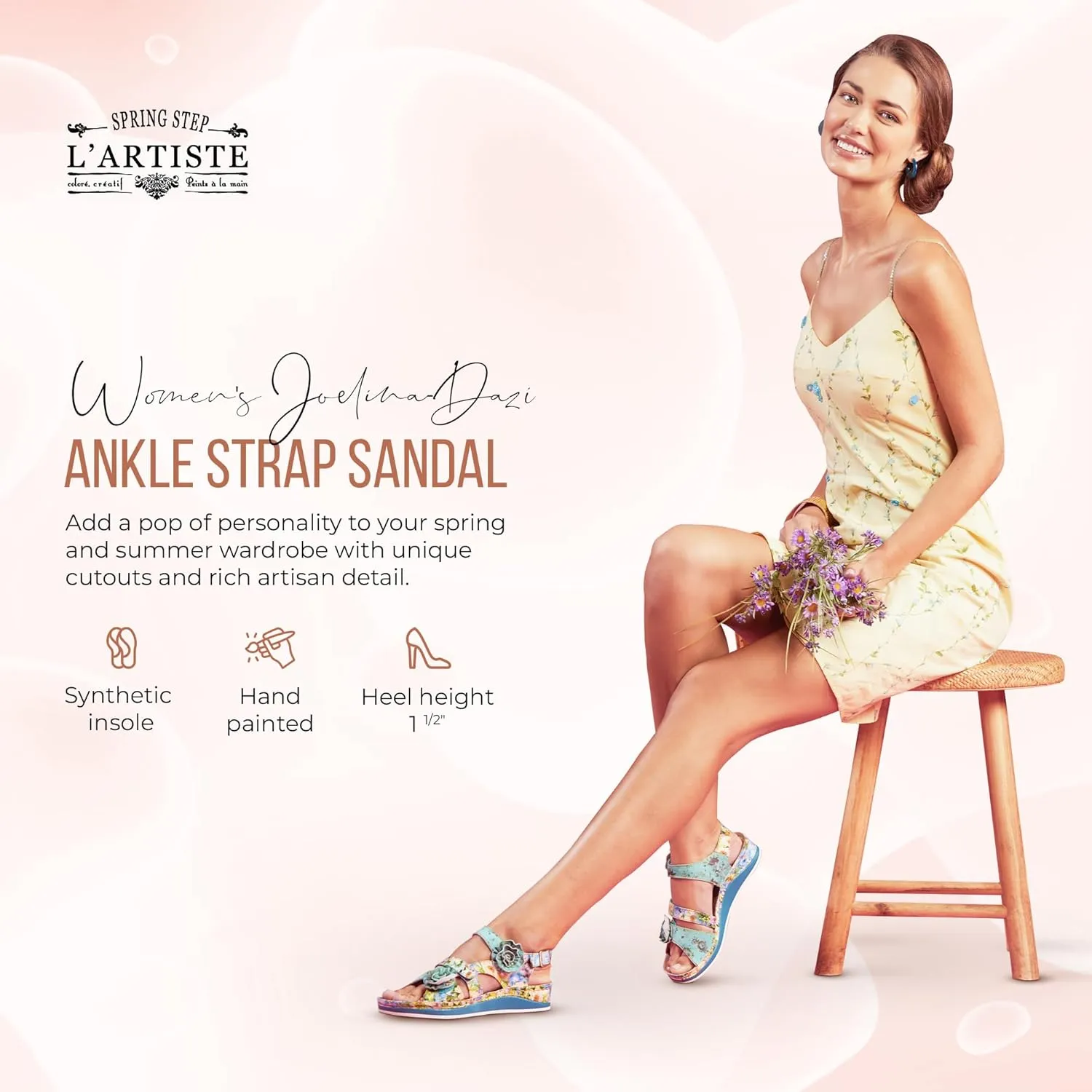 Spring Step L'Artiste Women's Joelina-Dazi Ankle Strap Sandal