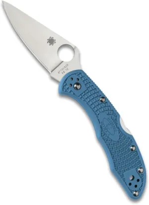 Spyderco Delica 4 Lightweight 7.15" Signature Folding Knife with 2.90" Flat-Ground Steel Blade and High-Strength FRN Handle - PlainEdge Grind