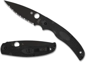 Spyderco Knives Native Chief Lightweight C244SBBK Serrated Black CTS-BD1N Pocket Knife