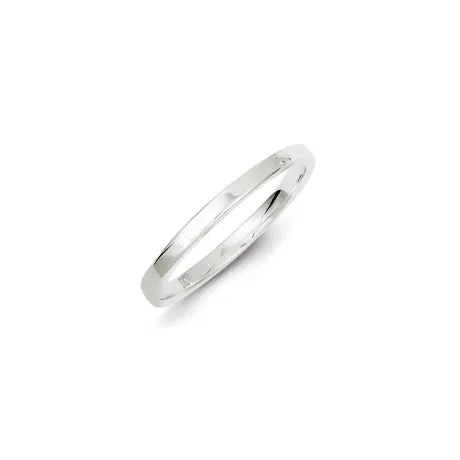 Sterling Silver 2mm Lightweight Flat Size 7.5 Band