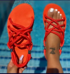 Strappy Flat Sandals