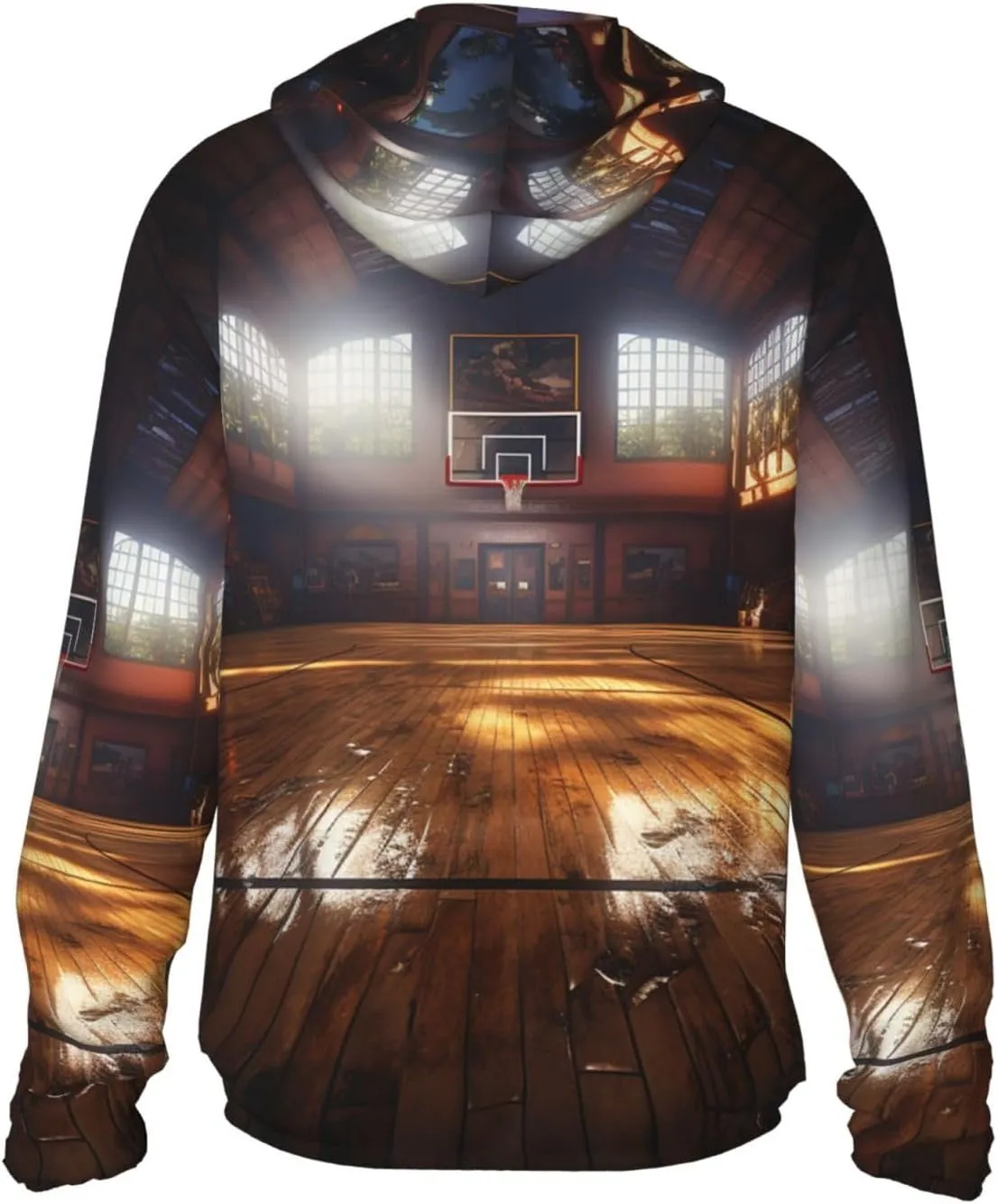 Sun Protection Hoodie Lightweight Shirt Long Sleeve Basketball Court Sun Shirt Quick Dry Rash Guard for Outdoor