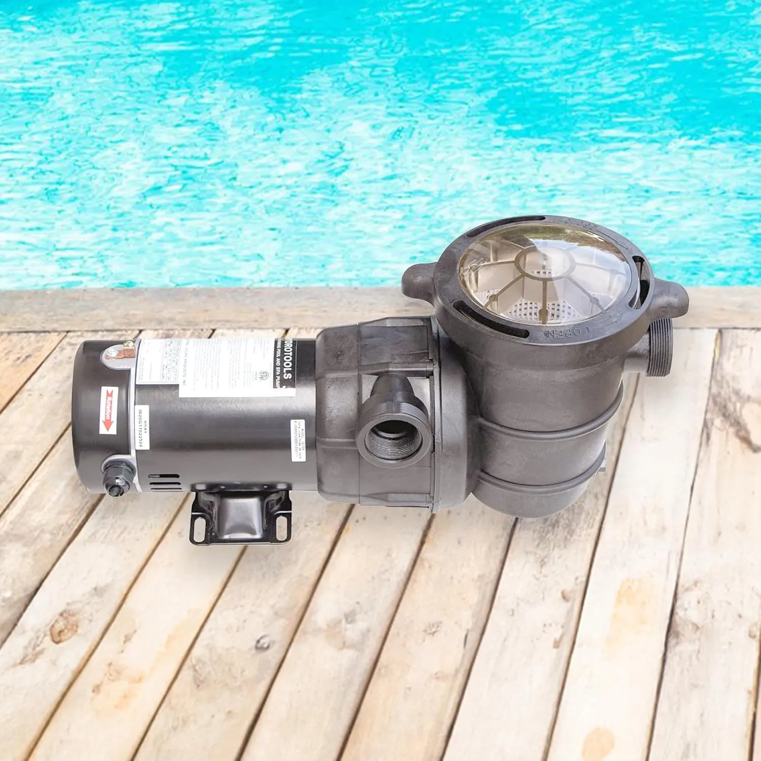SWIMLINE HYDROTOOLS Above-Ground Pool Motor Pump, Hydro-Flo 1HP w/ 5280 GPH, Horizontal