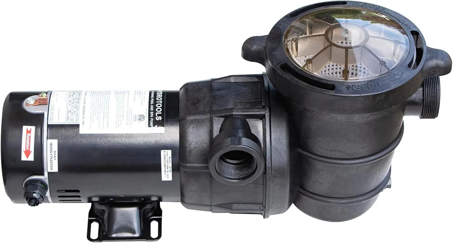 SWIMLINE HYDROTOOLS Above-Ground Pool Motor Pump, Hydro-Flo 1HP w/ 5280 GPH, Horizontal