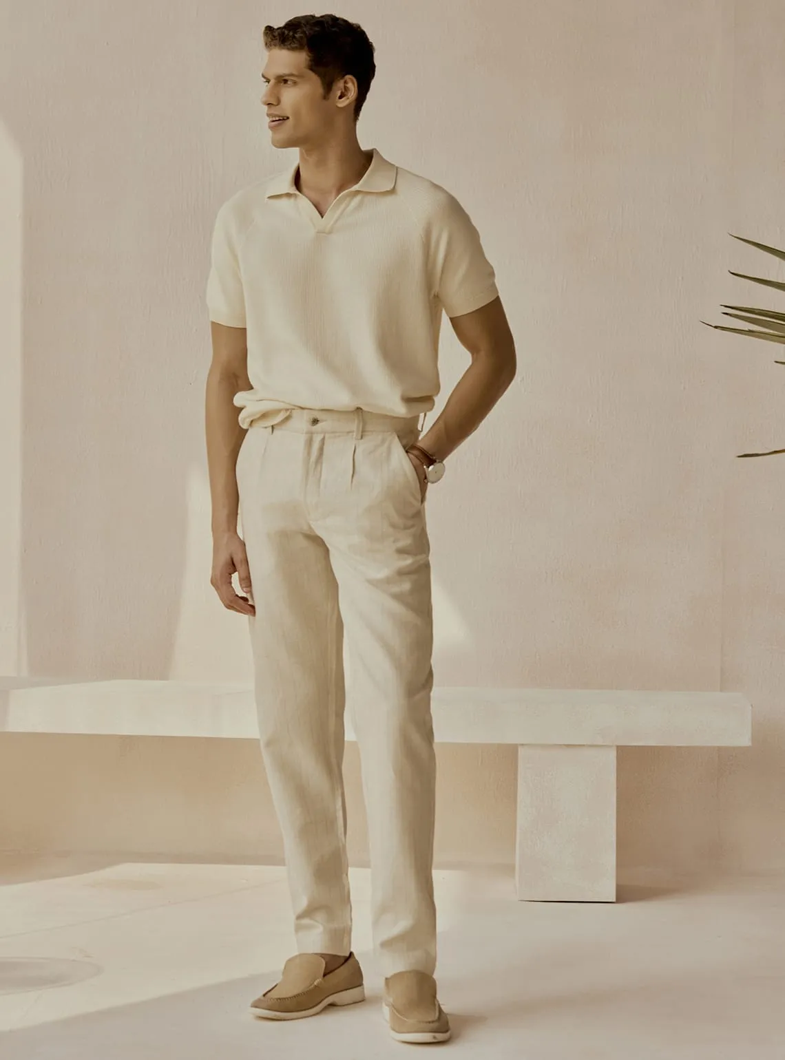 Tea White Organic Cotton Polo