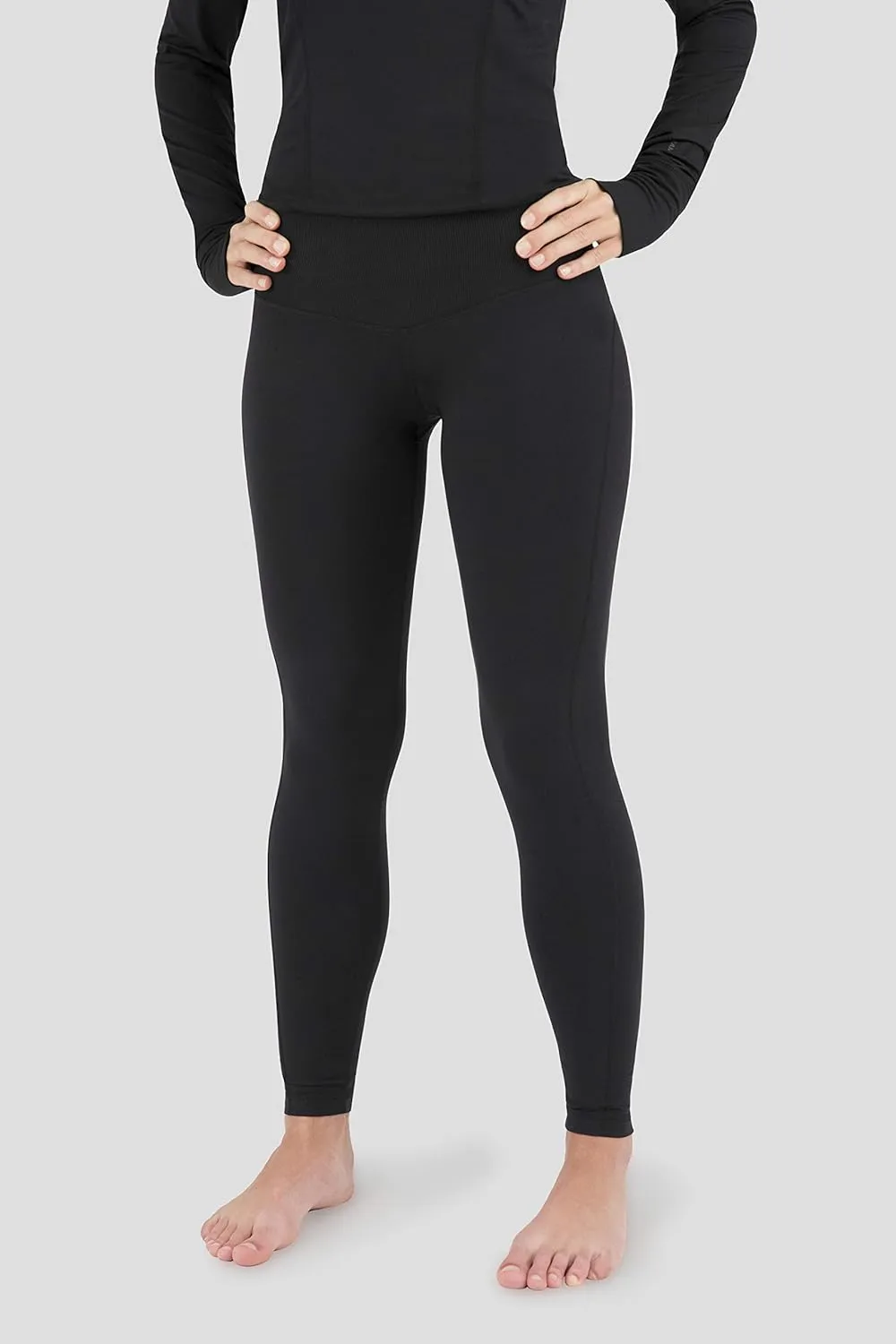 Terramar womens Cloudnine Performance Tights base layer bottoms, Black, Large US