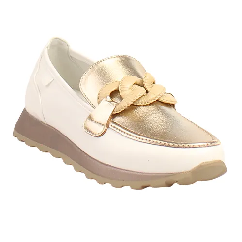 Tommy Bowe Ladies Loafers - Javelet - Cream Gold