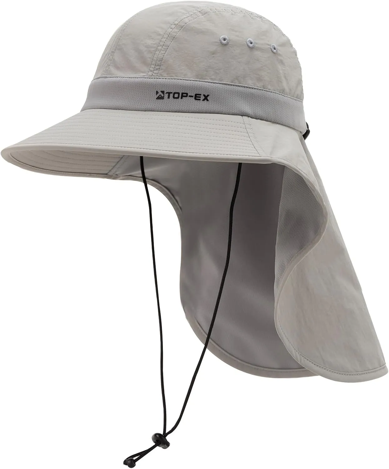 TOP-EX Cooling Sun Hat with Neck Flap – UPF 50  Wide Brim Breathable Hat for Hiking, Fishing & Big Heads