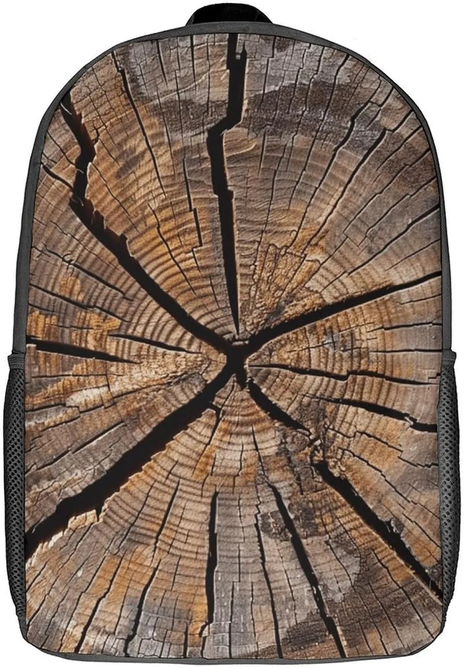 Tree Stump Wood Grain Lightweight Backpack Casual Carry On Laptop Backpack,Hiking Bag for Camping Sports Work