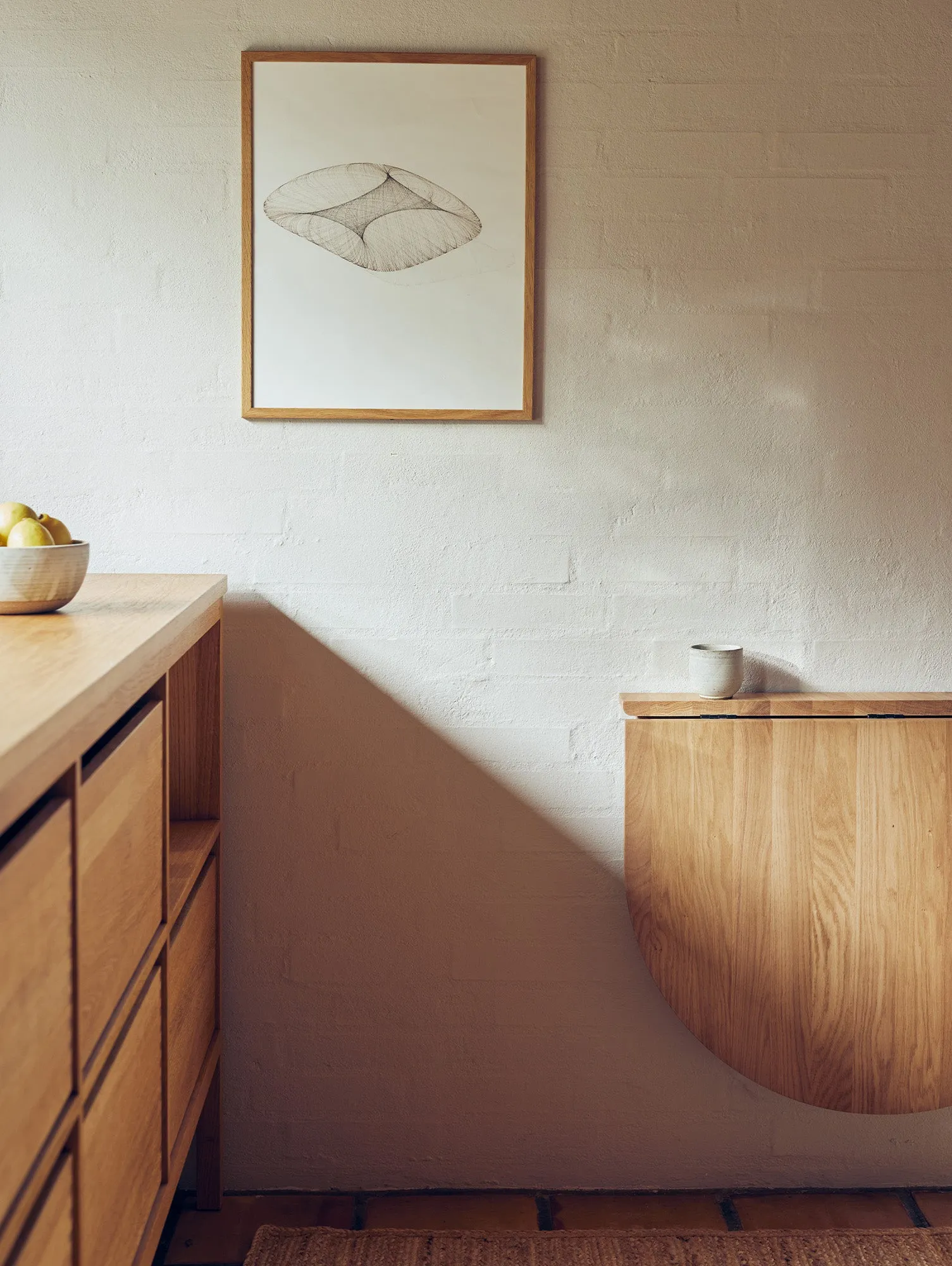 Trefoil Folding Wall Table