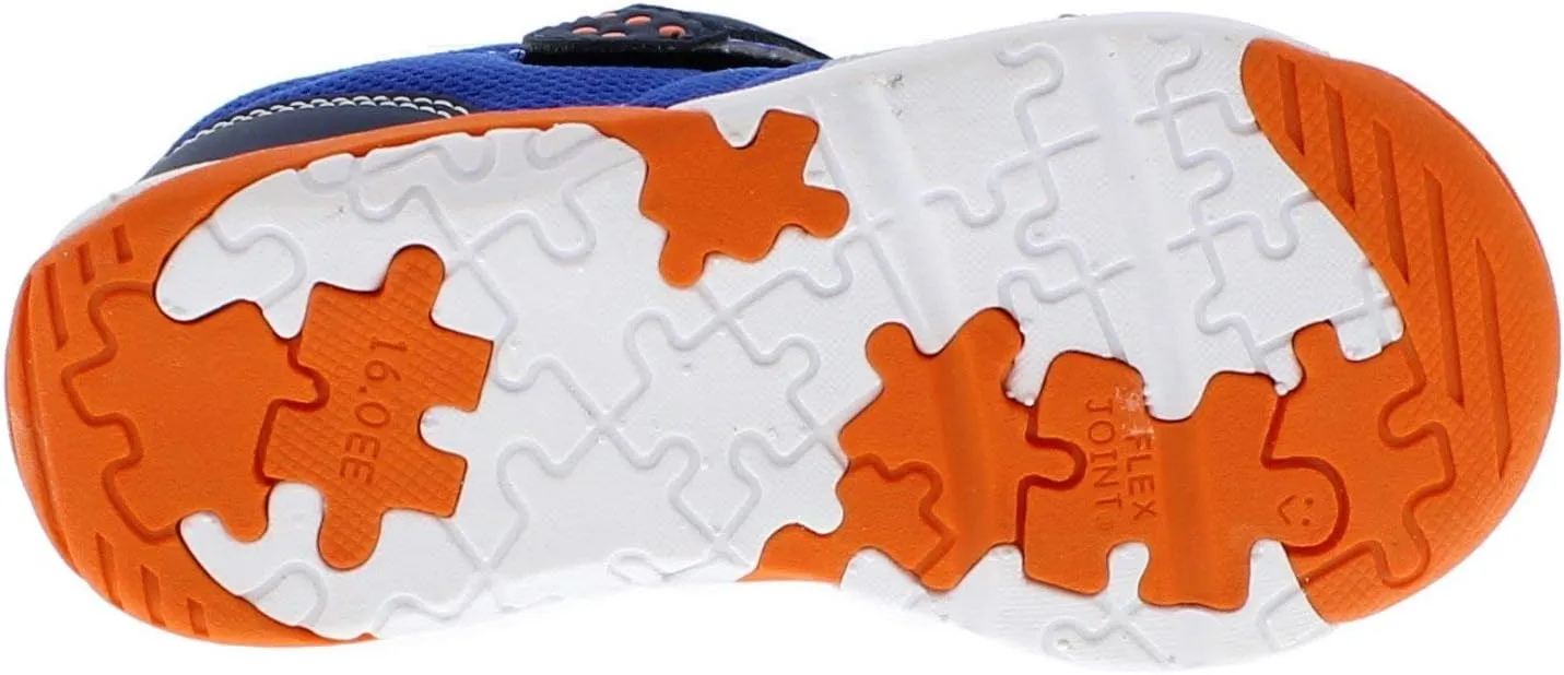 TSUKIHOSHI 1521 KAZ Strap-Closure Machine-Washable Child Sneaker Shoe with Wide Toe Box and Slip-Resistant, Non-Marking Outsole - For Toddlers and Little Kids, Ages 1-8
