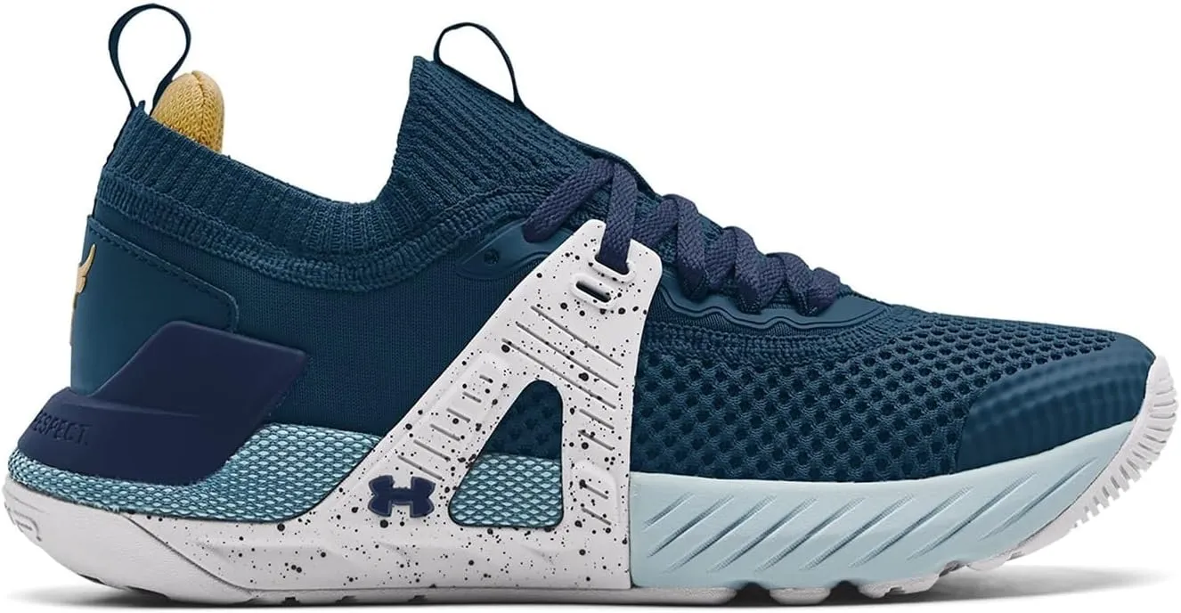 Under Armour Youth Big Kids UA Project Rock 4 Training Shoes (Blue/White 401, US Footwear Size System, Big Kid, Numeric, Medium, 5)