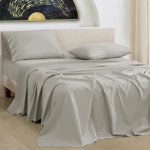 URBANHUT 1000 Thread Count Egyptian Cotton Sheets Queen Size, Breathable Long Staple, 4 Pc Bed Sheet Sets, Luxury Hotel Sateen Sheets Fits 16" Deep Pocket - Silver Grey